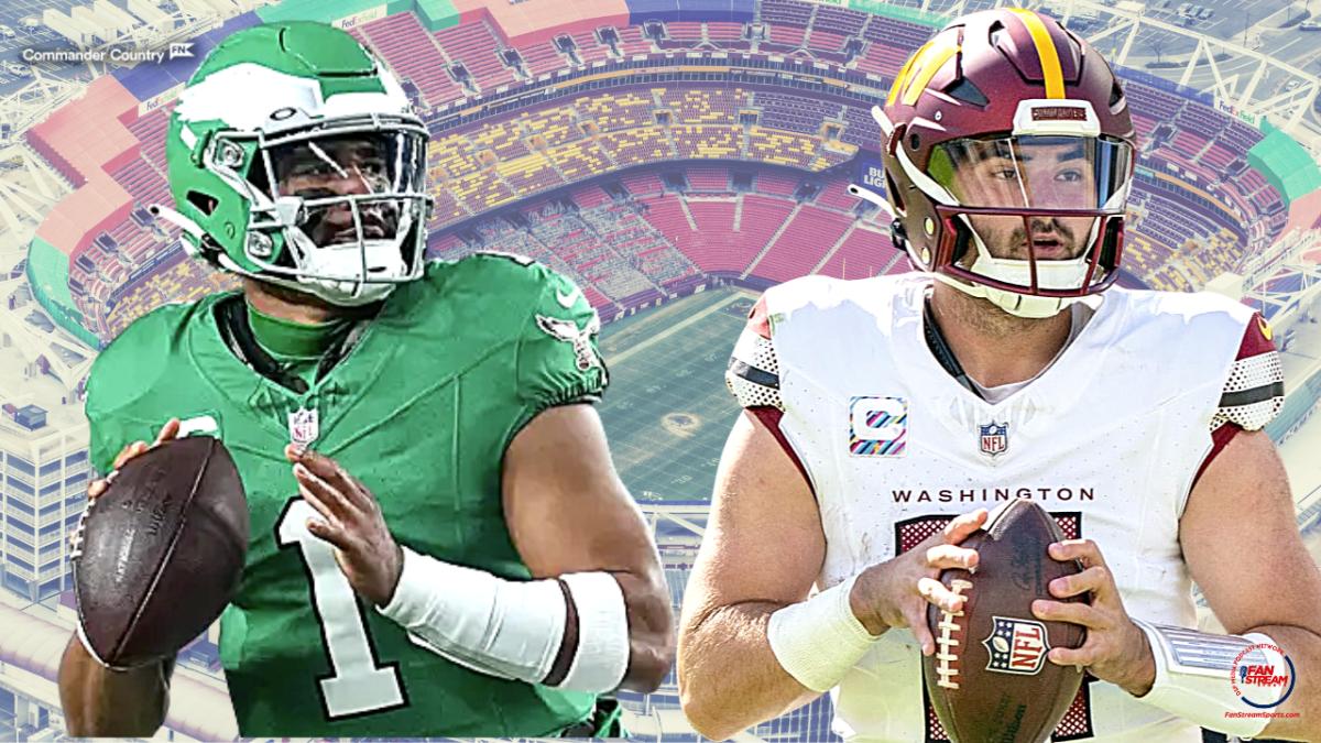 Jalen Hurts (L) and Sam Howell